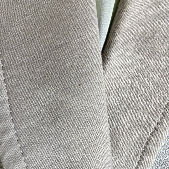 Canadian made grey blazer/ jacket with lining and faux leather details 4 - Picture 9 of 15